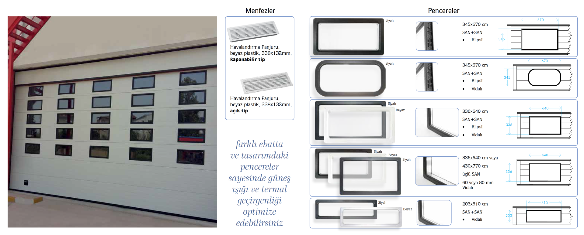 Pencere ve Menfez Uygulamaları